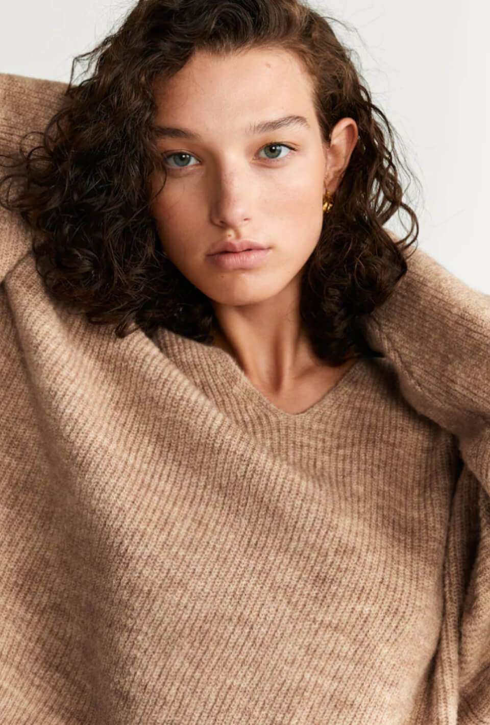 Beige Knitted Sweater