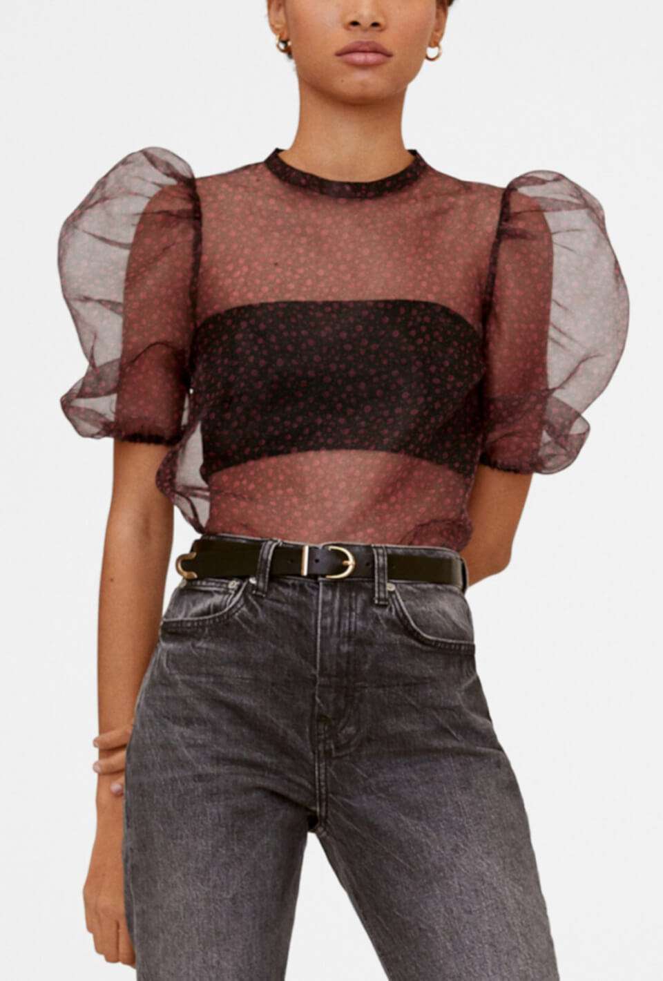 Sheer Black Blouse